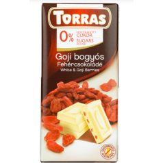   Torras Goji bogyós fehércsokoládé hozzáadott cukor nélkül 75 g